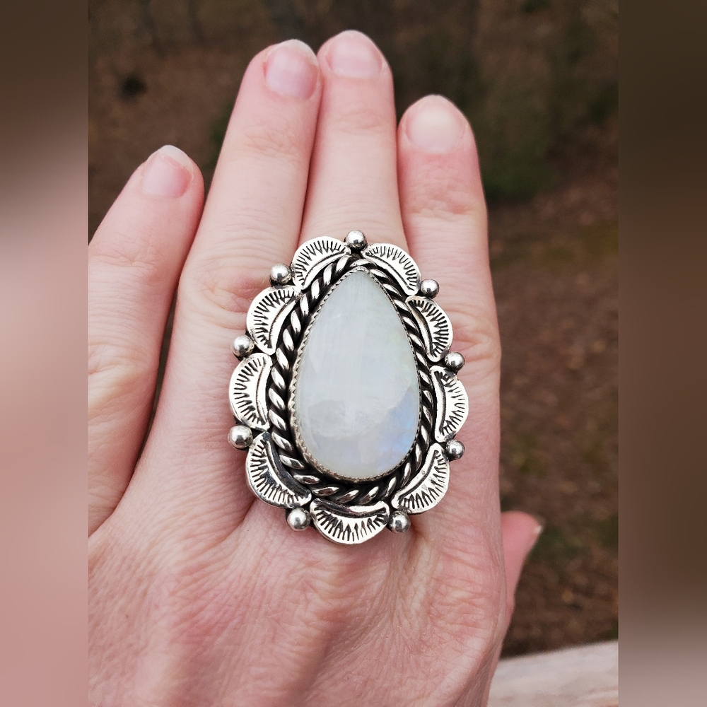 Moonstone Statement Ring - image 2